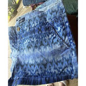 American Eagle Outfitters Womens Blue Patterned Denim Shorts Size 12